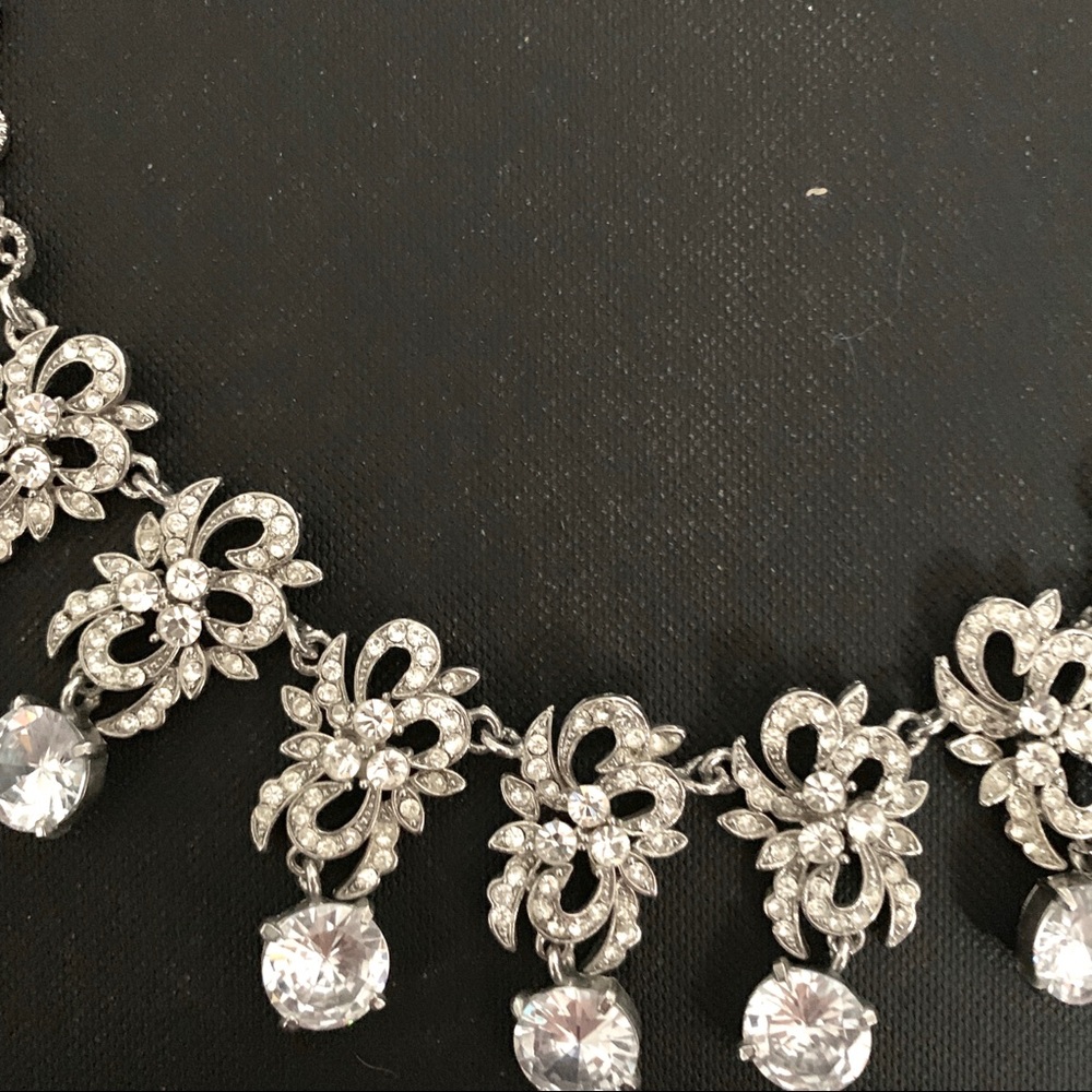 Faceted Crystal Statement Necklace - image 2
